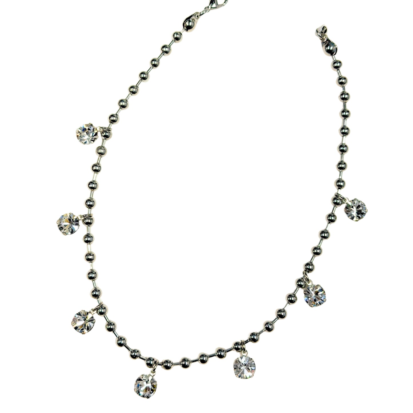 Yochi - The Heirloom Sparkle Necklace in Silver