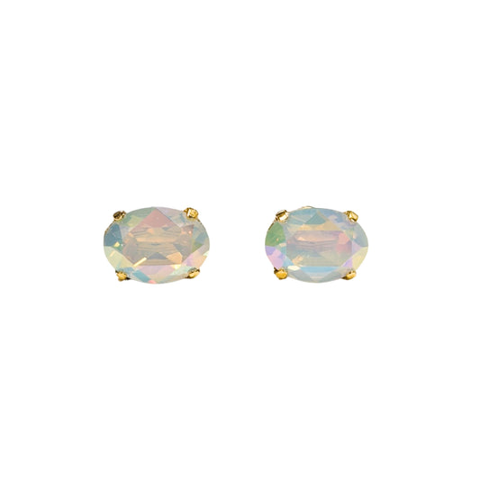 TOVA - Iza Studs in White Opal Glimmer