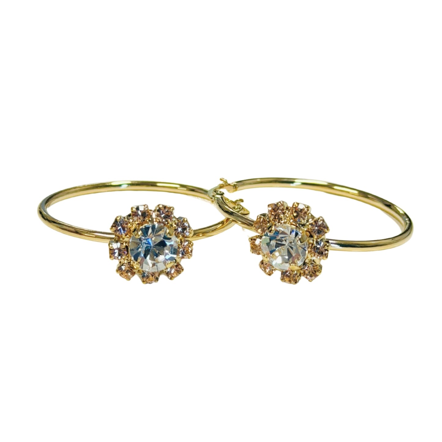 TOVA - Mini Bianca Hoops - Light Peach