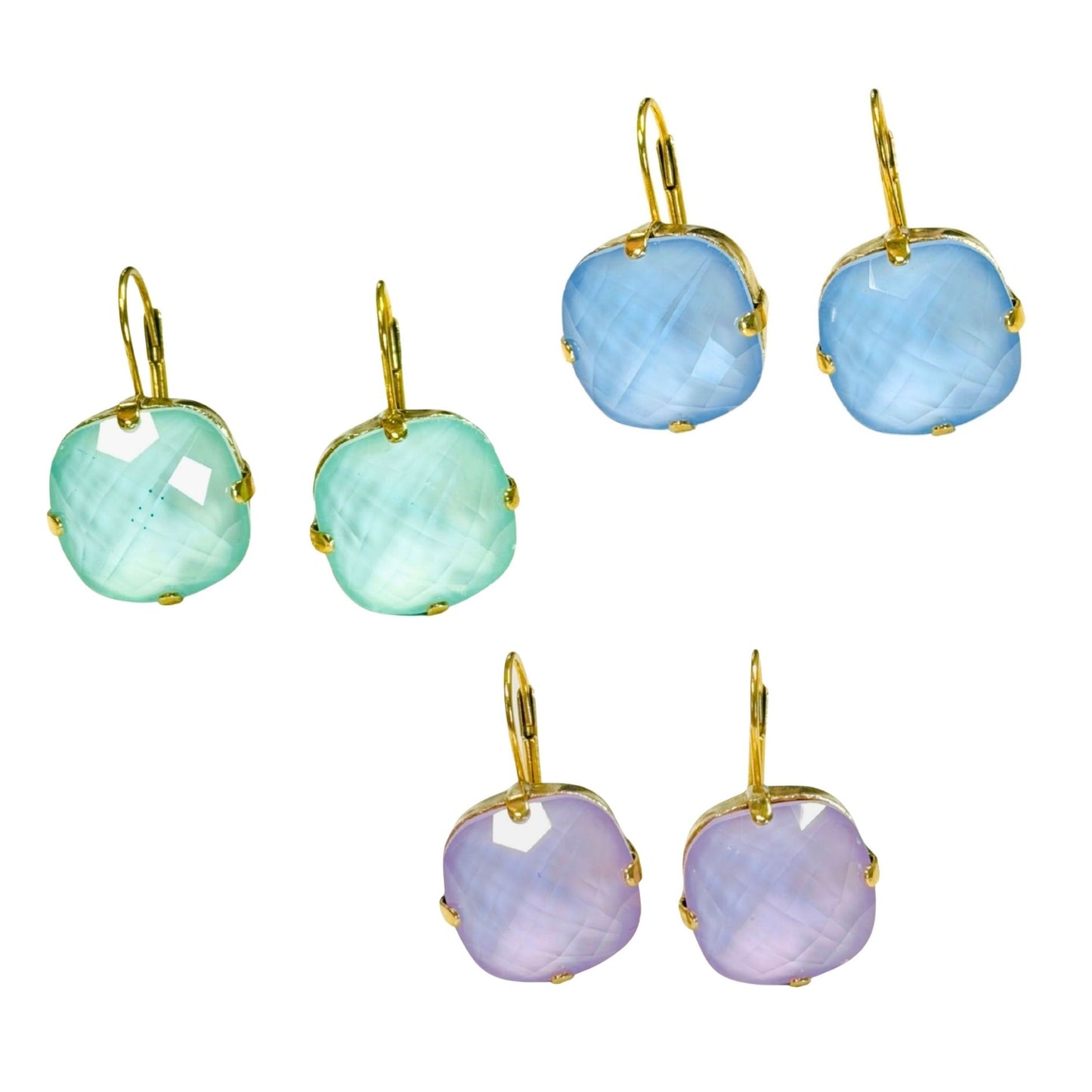 TOVA -  Caitlin Square Earrings (6 Colors)