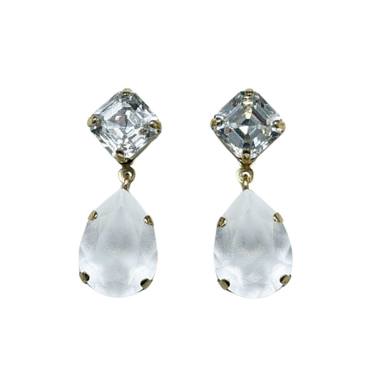 TOVA - The Estelle Earrings in White Matte