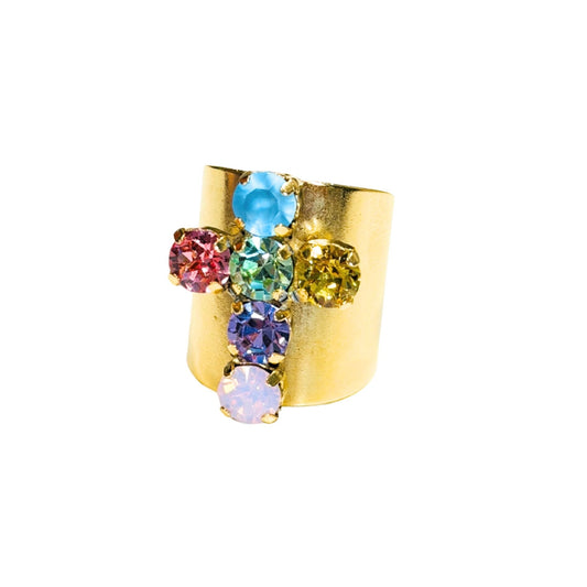 TOVA - Cross Ring in Fairy Dust