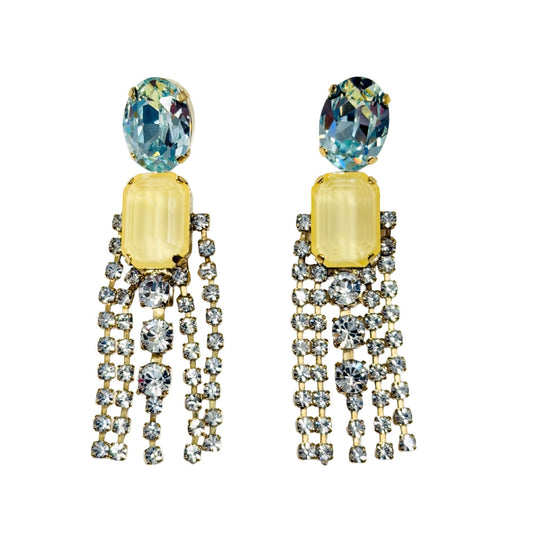 TOVA - The Lanette Earrings in Light Azore & Canary