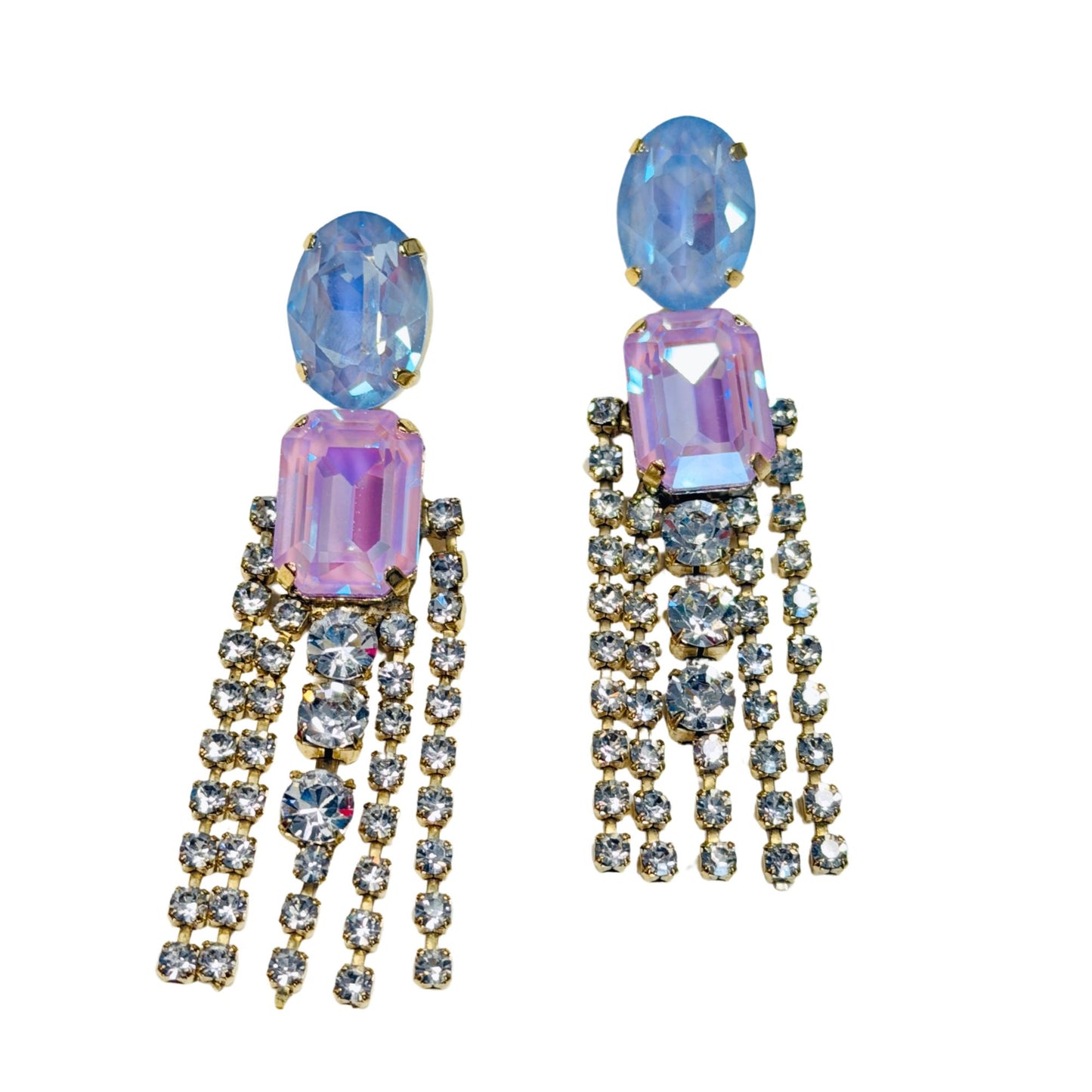 TOVA - The Lanette Earrings in Ultra Baby Blue & Ultra Unicorn