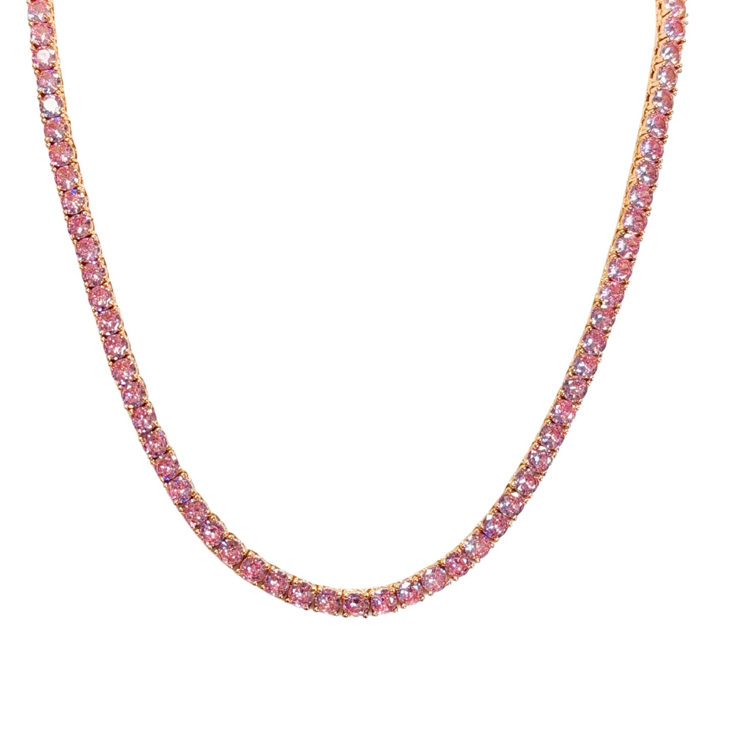 TOVA - Tennis Necklace in Rose Gold & Light Rose