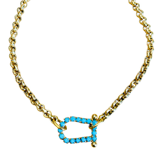Yochi - The Emma Necklace in Turquoise