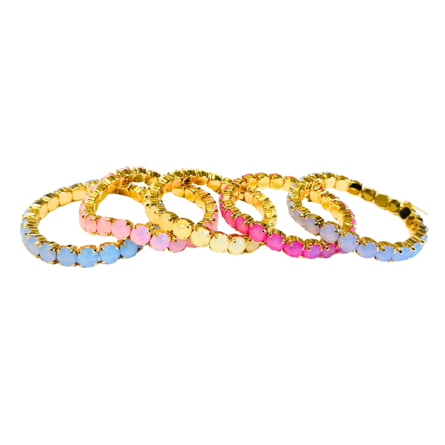 TOVA - The Oakland Stretch Bracelet in Fair Dust White Opal (5 colors)