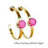 TOVA - Sophy Hoops in Fairy Dust White Opal (7 colors)