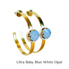 TOVA - Sophy Hoops in Fairy Dust White Opal (7 colors)