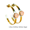 TOVA - Sophy Hoops in Fairy Dust White Opal (7 colors)