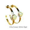 TOVA - Sophy Hoops in Fairy Dust White Opal (7 colors)