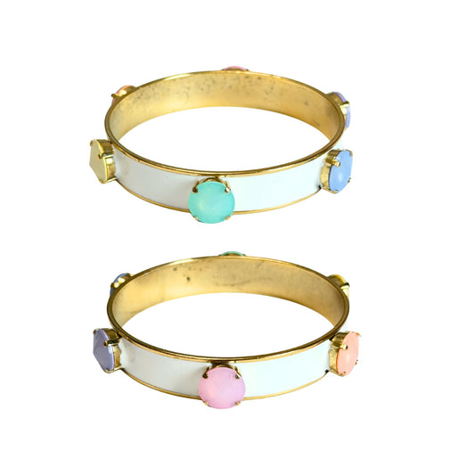 TOVA - Keira Bangle in White Opal Mix