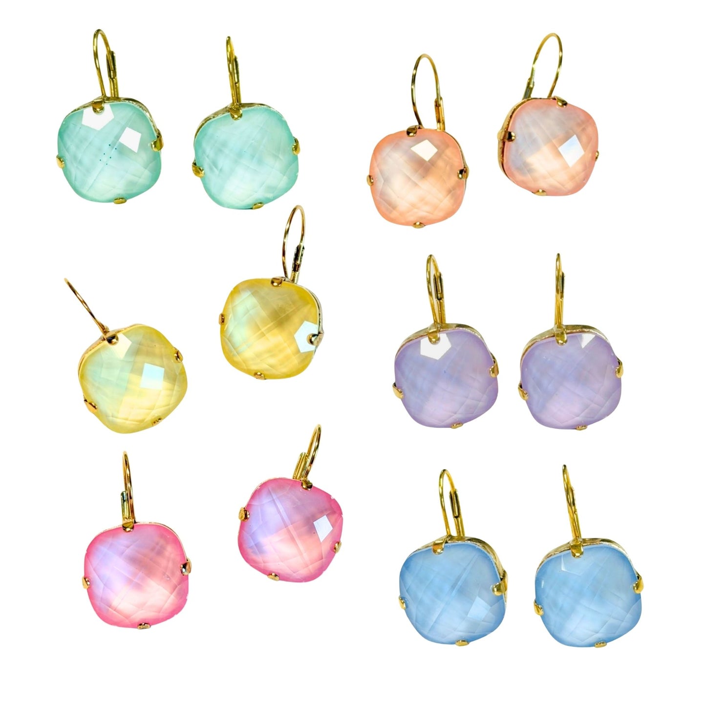 TOVA -  Caitlin Square Earrings (6 Colors)