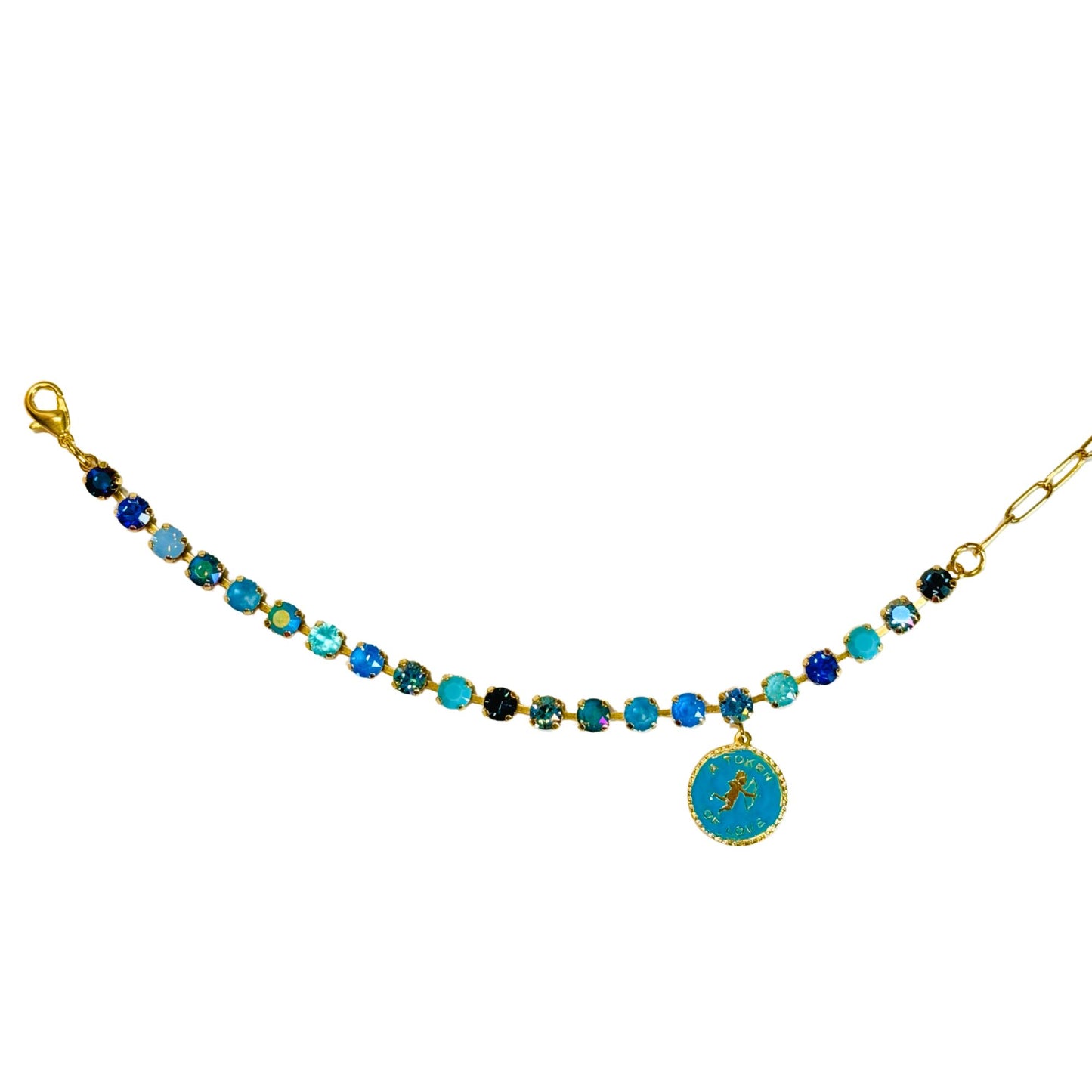 TOVA - Love Token Anklet in Blue Mix