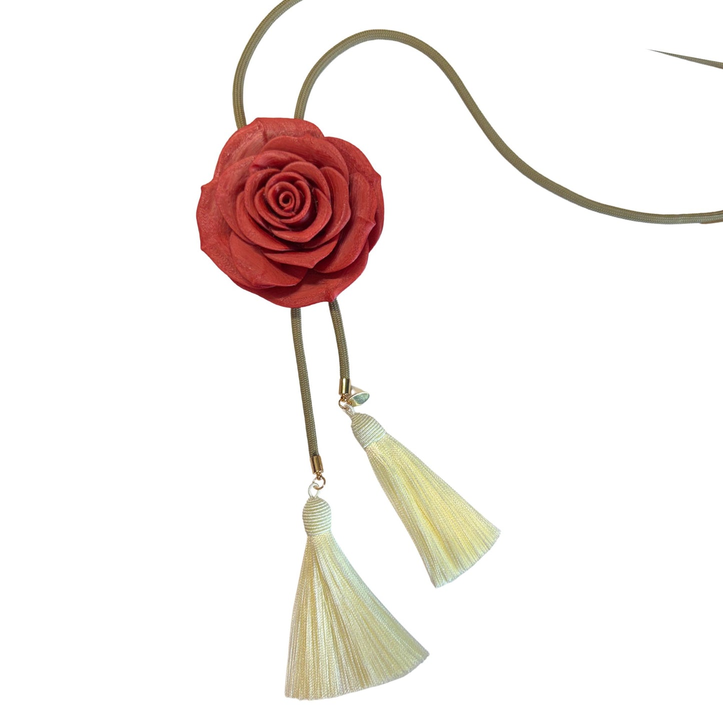 Rahya x WR Rose Bolo in Crimson with Bronze & Ivory