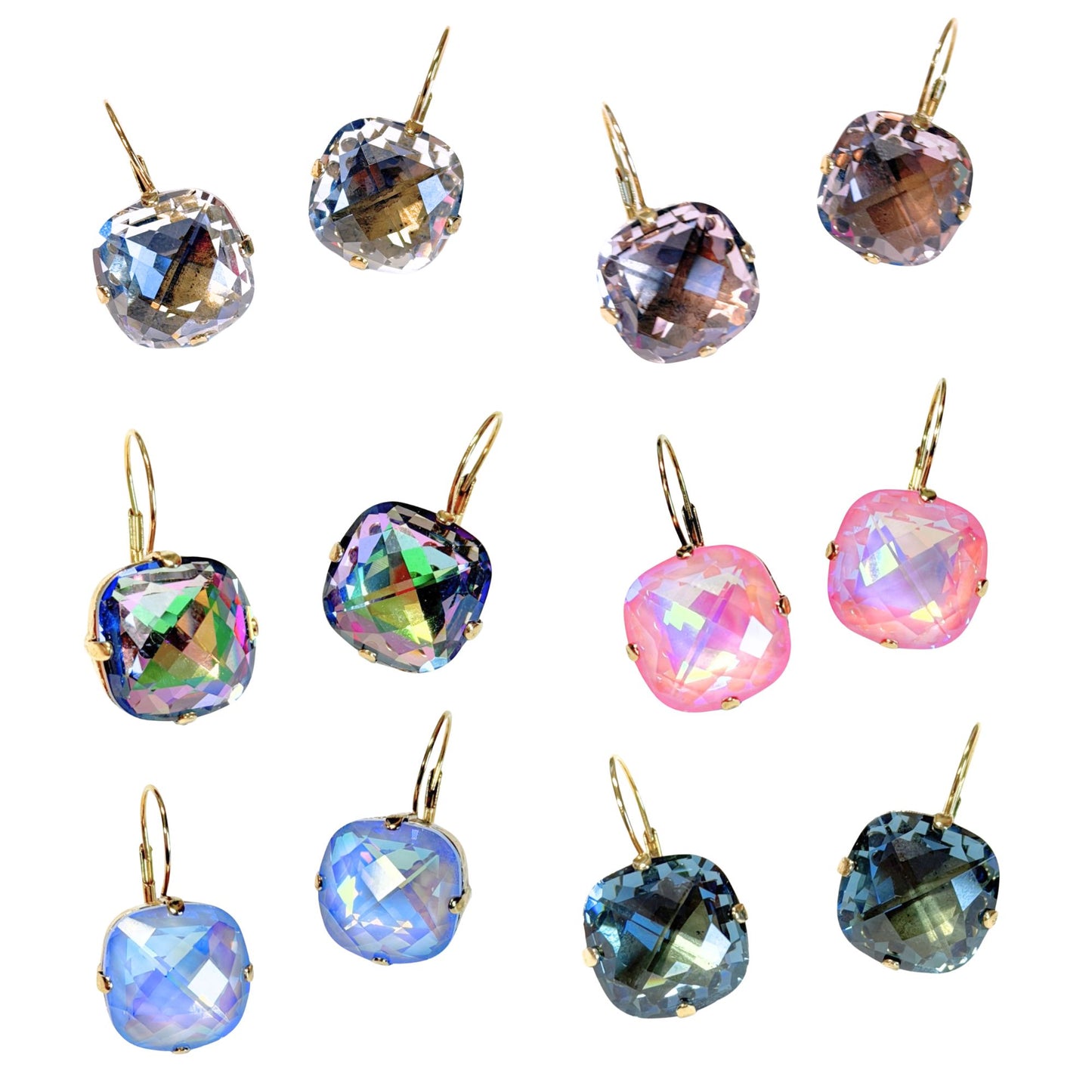 TOVA -  Caitlin Square Earrings (6 Colors)