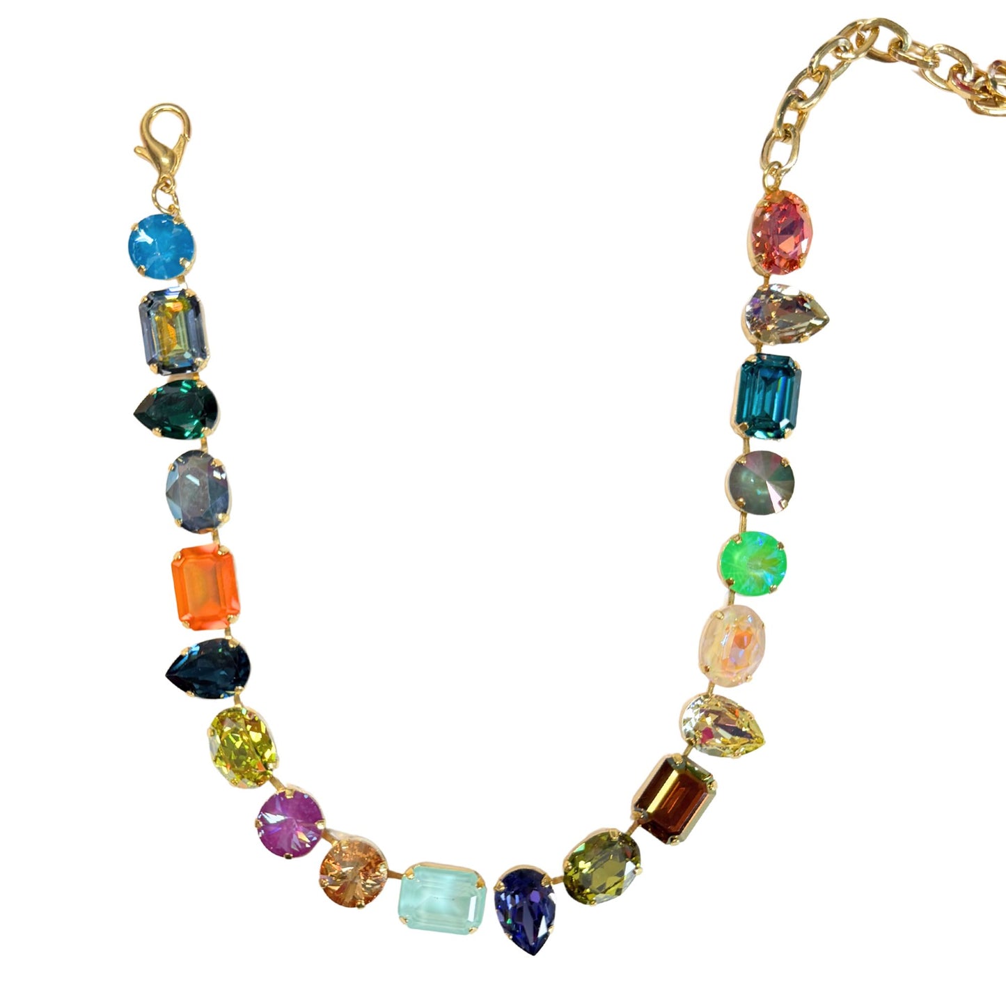 TOVA -The Sara Necklace in Antique Gold - Harvest Mix