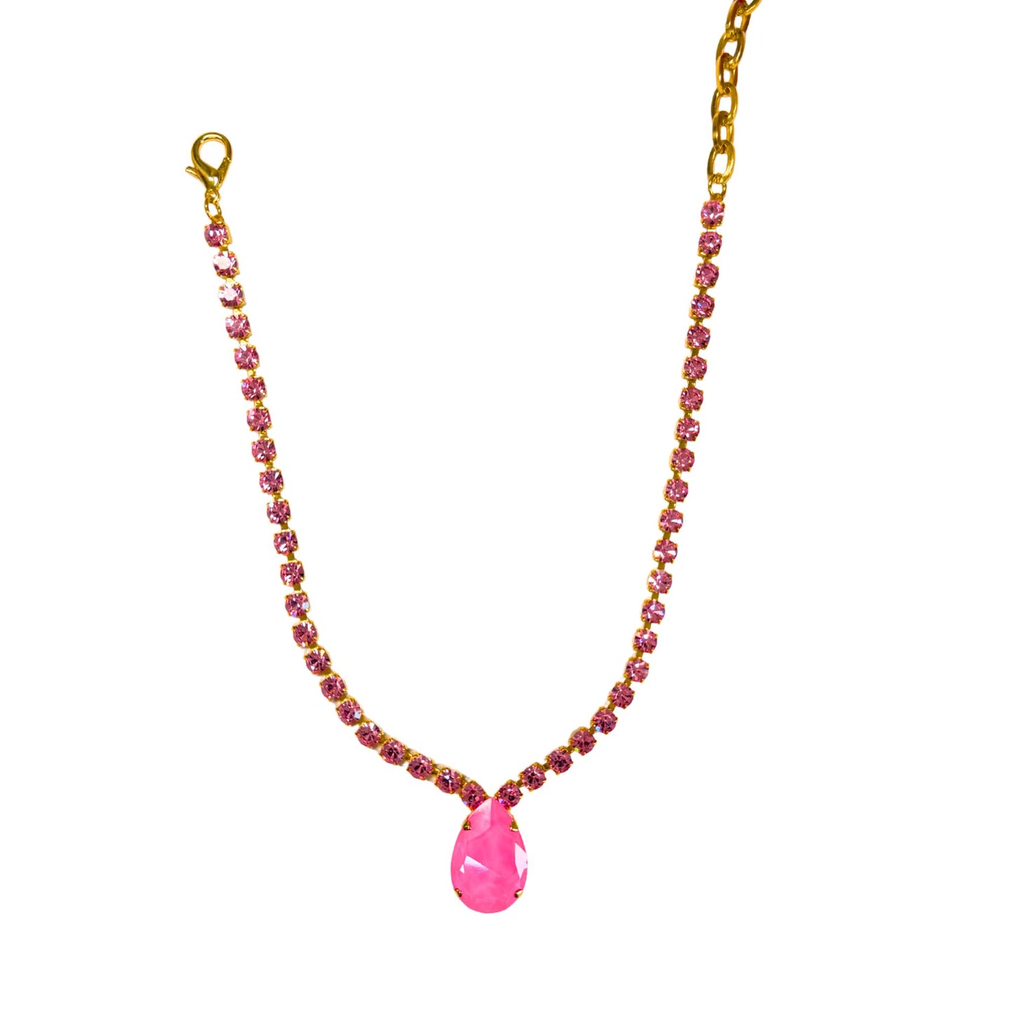 TOVA - Melinda Necklace in Electric Pink