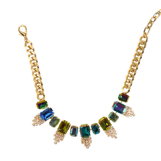 TOVA - The Monroe Necklace in Blue & Green Mix