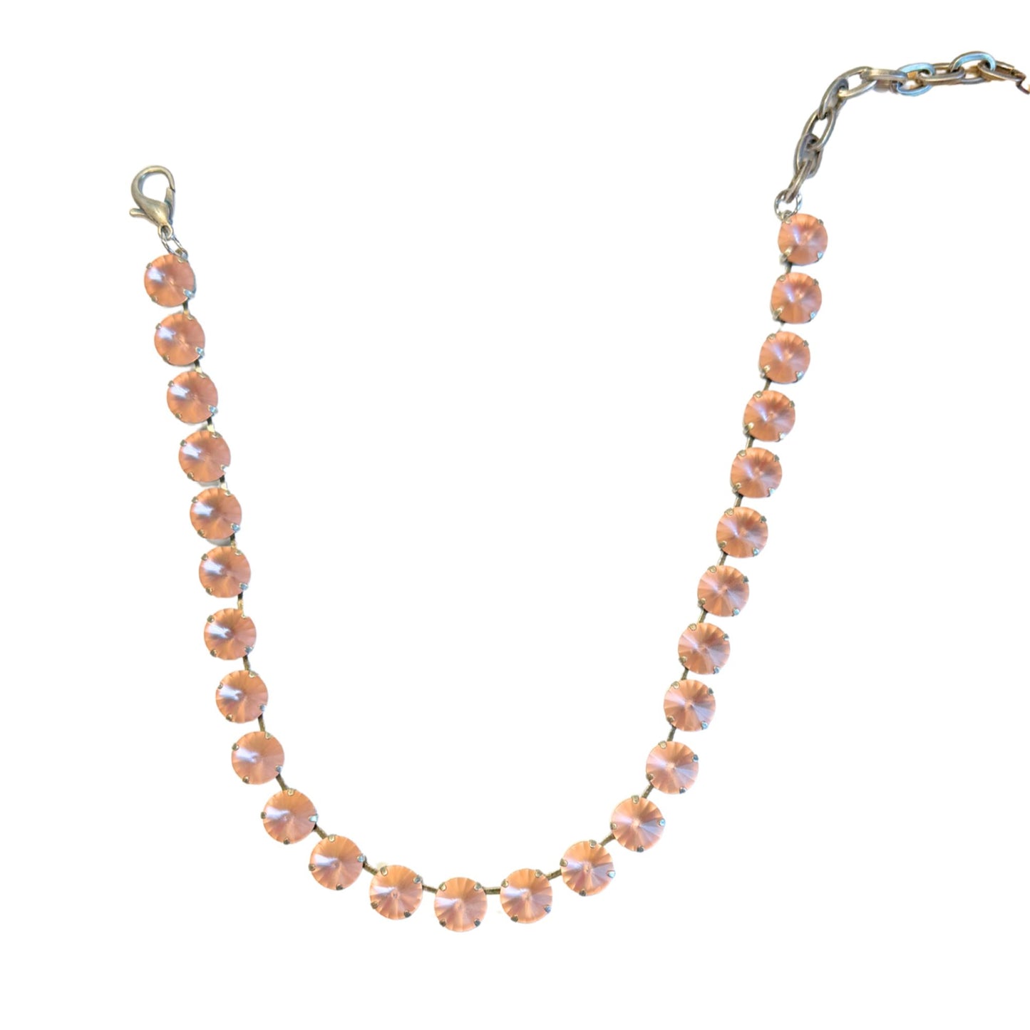 TOVA - The Sofia Necklace in Antique Silver Vintage Rose Matte