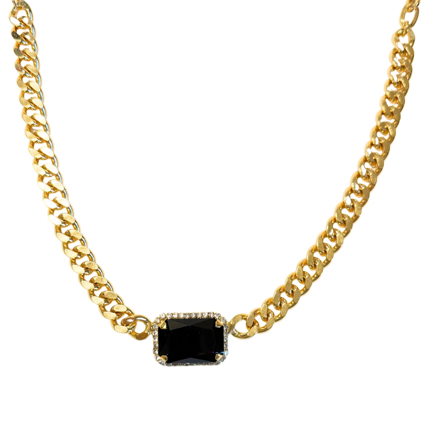 TOVA - The Darcy Necklace with Trim - Jet