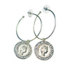 Yochi - The Coin Hoop Earrings - 2 Colors!