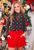 Keigan Mesh Top- Christmas Polka Dots (Reg. and Plus)