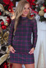 Keigan Mesh Top- Navy Plaid (Reg. and Plus)