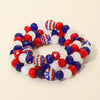 USA Flag Beaded Stretch Bracelets