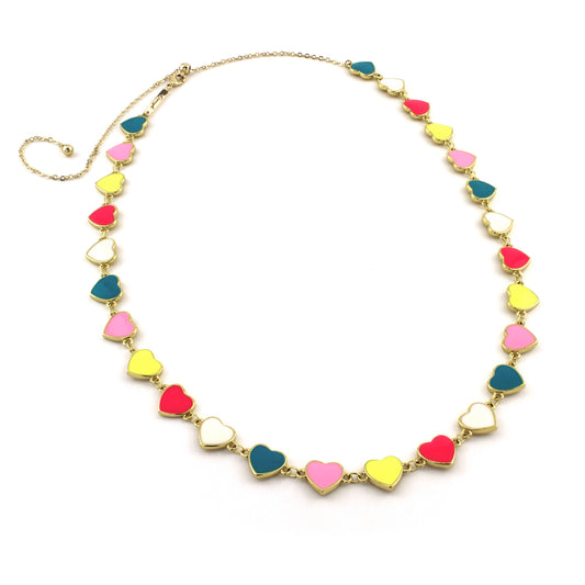 Erimish Multi Heart Chain Necklace