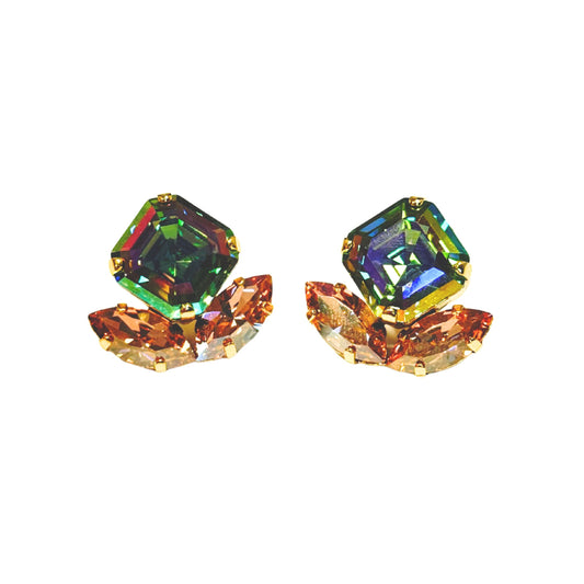 TOVA - Teya Earrings in Peridot Brandy