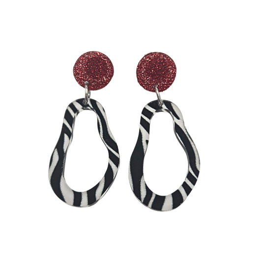 Zebra Outline Earrings