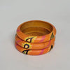 Bohemian Hand-Painted Wooden Bangle Set (6 Colors)