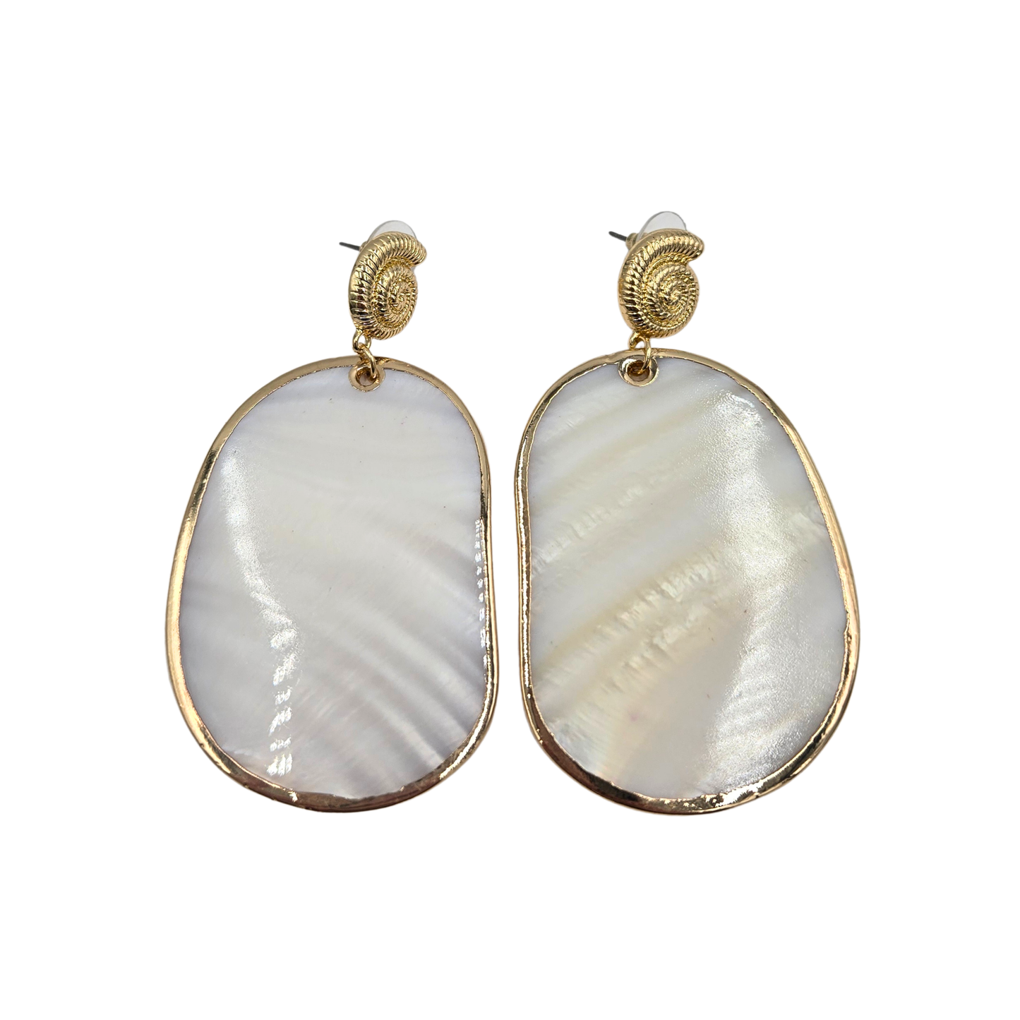 Oversized Mother of Pearl Earrings