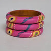 Bohemian Hand-Painted Wooden Bangle Set (6 Colors)