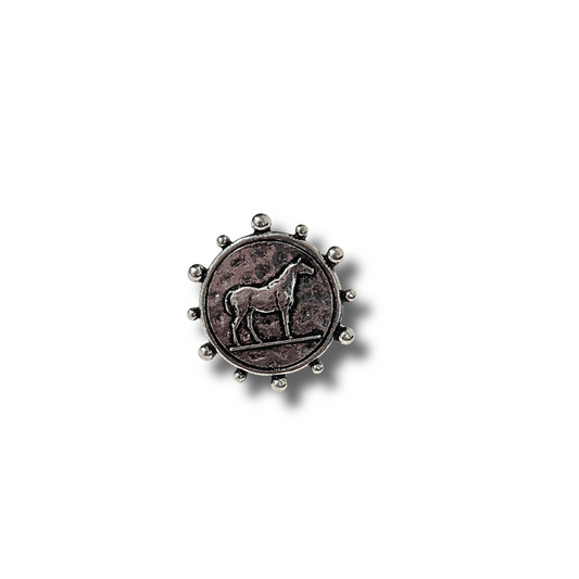Pony Stamped Coin Ring