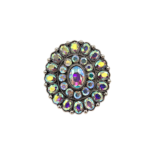 Iridescent Bling Concho Ring