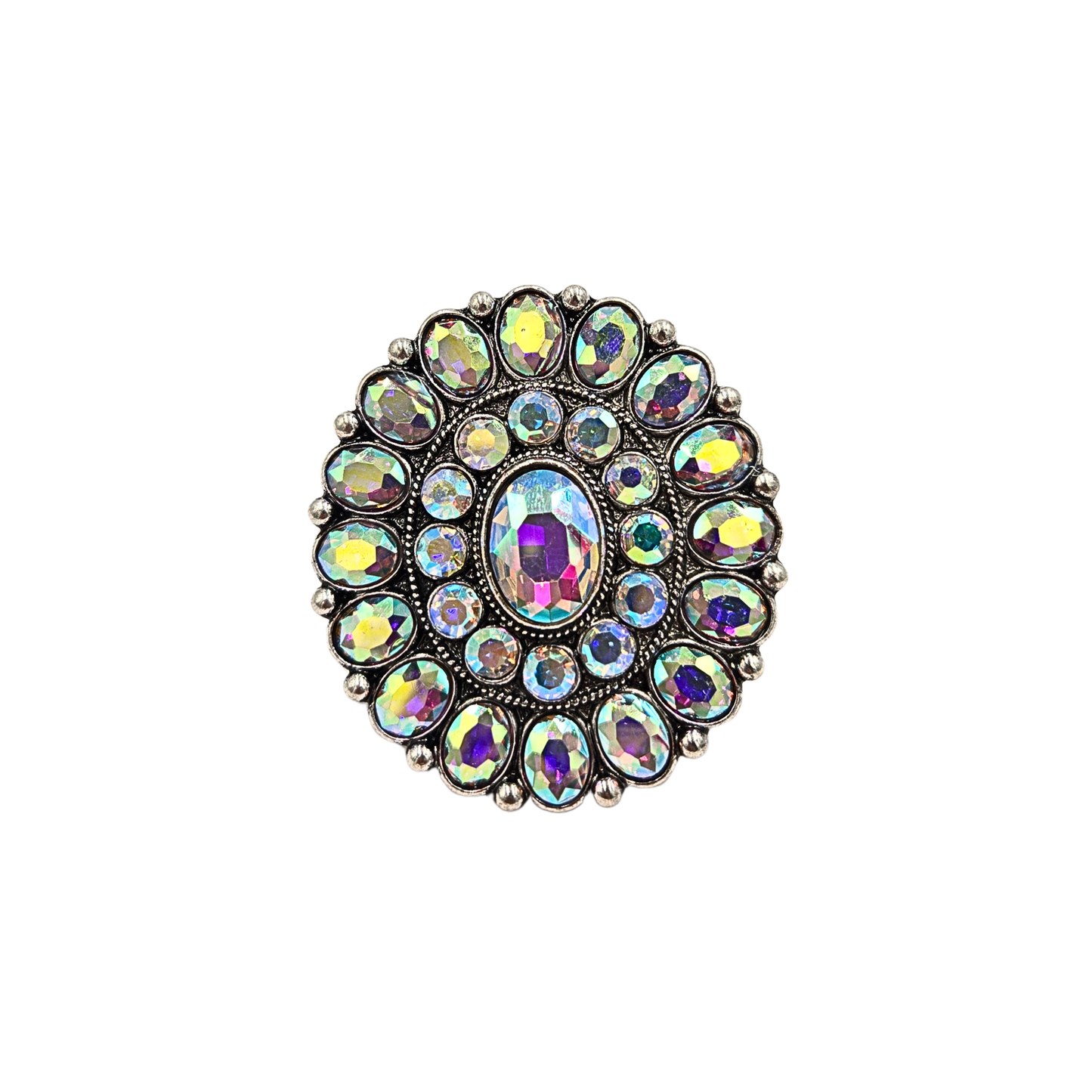 Iridescent Bling Concho Ring