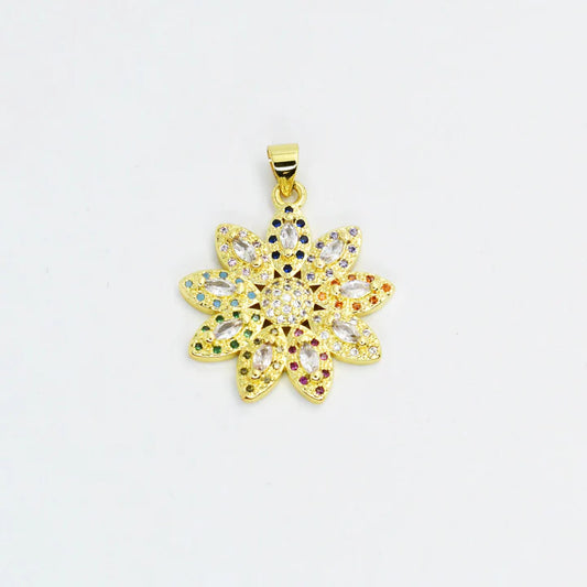 TJ - Rainbow Gem Poinsettia Charm