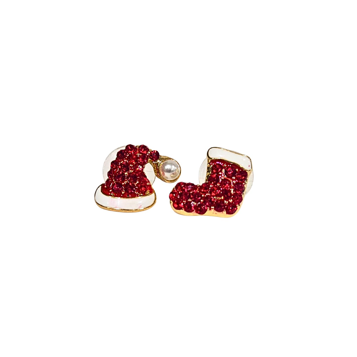 Santa's Jeweled Earrings Set