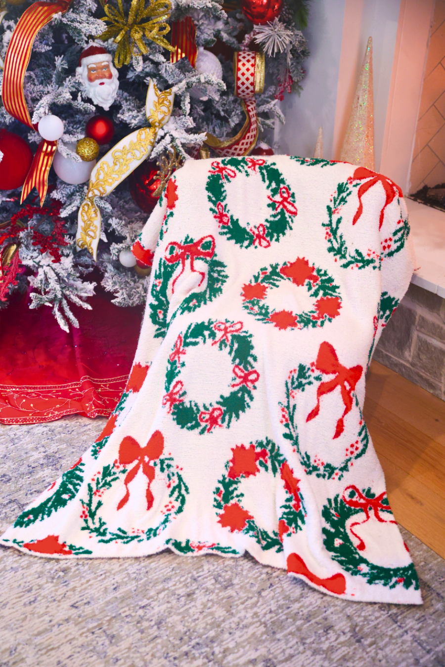 Ribbon Wreath Blanket