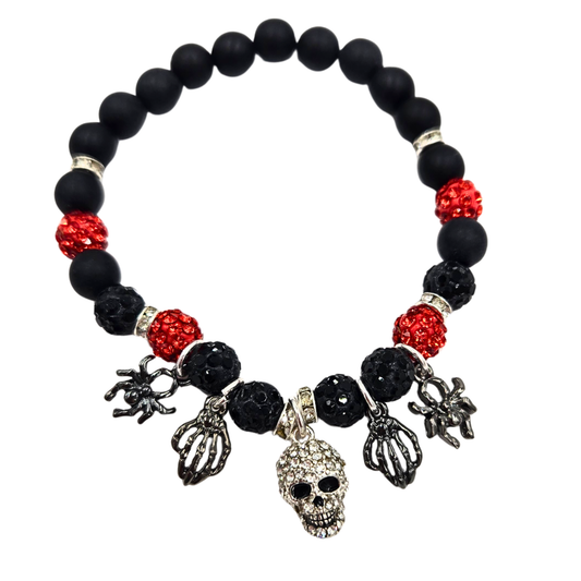 Jeweled Skull Stretch Bracelet