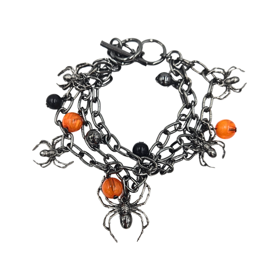 Gunmetal Spider Layer Bracelet