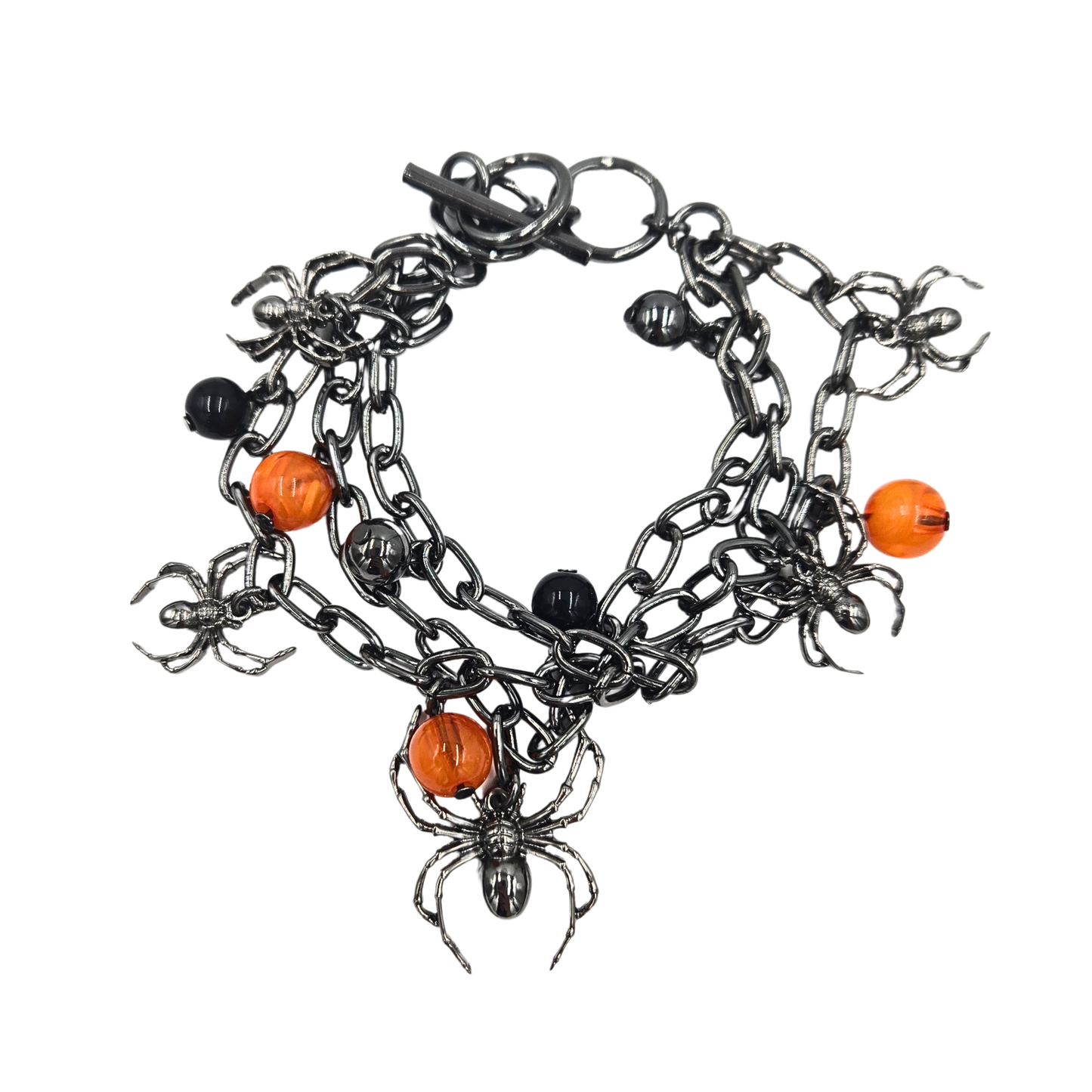 Gunmetal Spider Layer Bracelet
