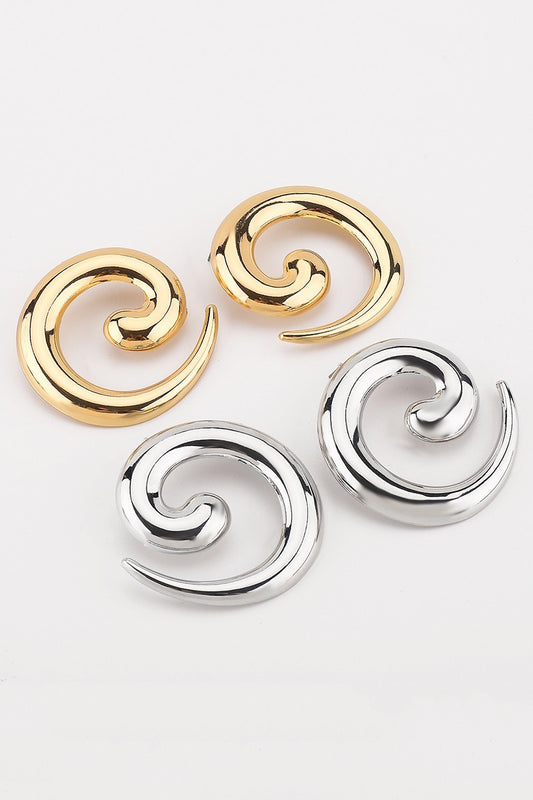 Large Spiral Drop Earrings (2 colors)