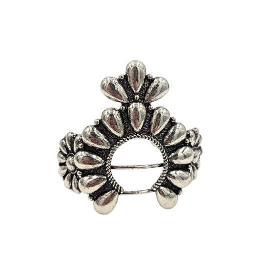 Antique Silver Squash Blossom Cuff