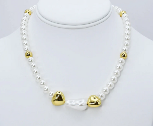 TJ - Pearl Heartbeat Necklace