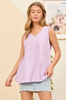 Andree Flowy Sleeveless V-Neck Top (Reg. & Plus)- 8 Colors