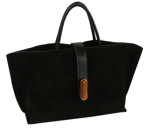 Faux Suede Bucket Tote (4 colors)