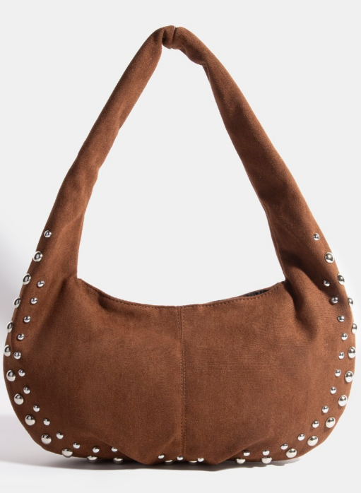 Studded Half Moon Bag